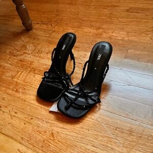 Black Strappy High Heels